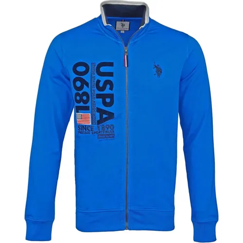 Herren Sweatjacke mit Reißverschluss Stilvolle Jacke , Herren, Größe: 2XL - U.S. Polo Assn. - Modalova