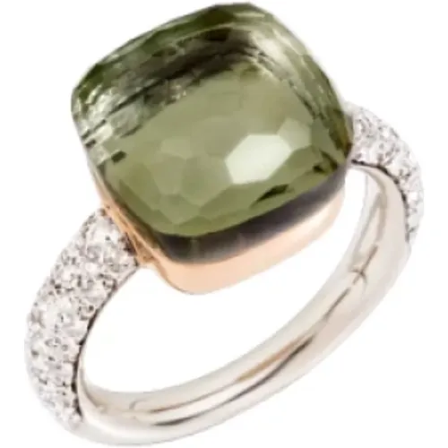 Prasiolite Diamond Gold Ring , female, Sizes: 55 MM - Pomellato - Modalova