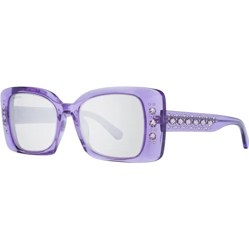 Lila Damen-Sonnenbrille mit verspiegelten Gläsern , Damen, Größe: ONE Size - Swarovski - Modalova