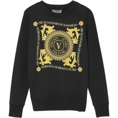 Luxuriöser Emblem-Kettensweatshirt , Damen, Größe: M - Versace Jeans Couture - Modalova