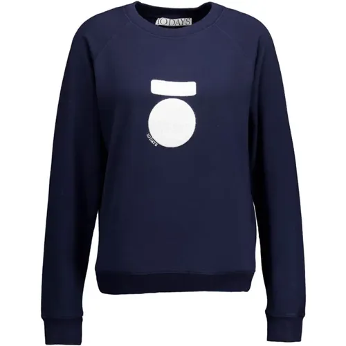 Dunkelblauer Cropped Sweater für Frauen , Damen, Größe: XS - 10Days - Modalova