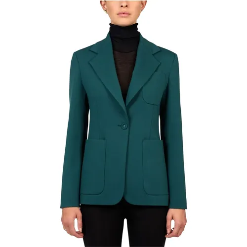 Milano Jersey Flora Jacket , female, Sizes: L - True Royal - Modalova