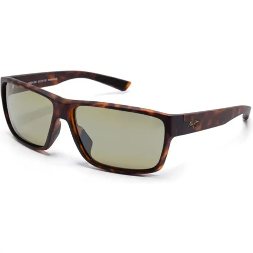 Uila Ht661-10B Matte Dark Havana W/Black Sunglasses - Maui Jim - Modalova