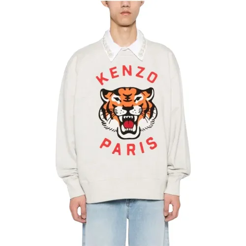 Lucky Tiger Stylish Sweatshirt , female, Sizes: S, M, L - Kenzo - Modalova