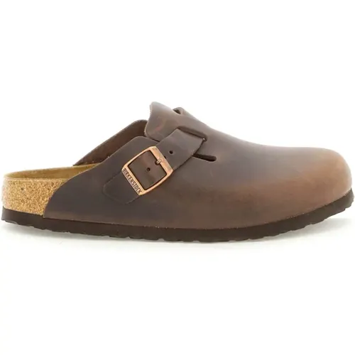 Schmaler Sitz Leder Boston Sabot , Herren, Größe: 37 EU - Birkenstock - Modalova