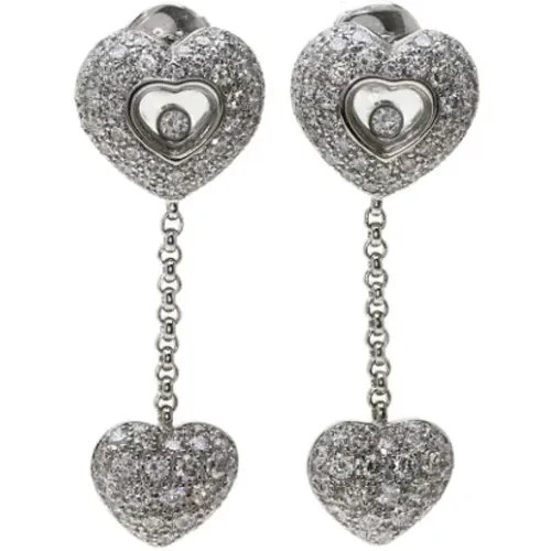 Pre-owned White Gold earrings , female, Sizes: ONE SIZE - Chopard Pre-owned - Modalova