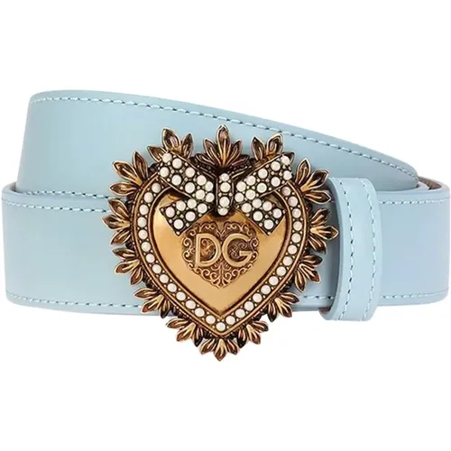 Stylish Leather Belt for Men , female, Sizes: 70 CM, 95 CM - Dolce & Gabbana - Modalova