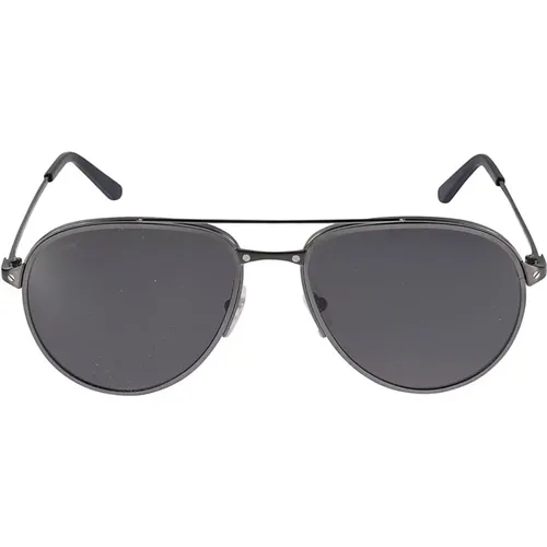 Smoke Metal Sunglasses , unisex, Sizes: 59 MM - Cartier - Modalova