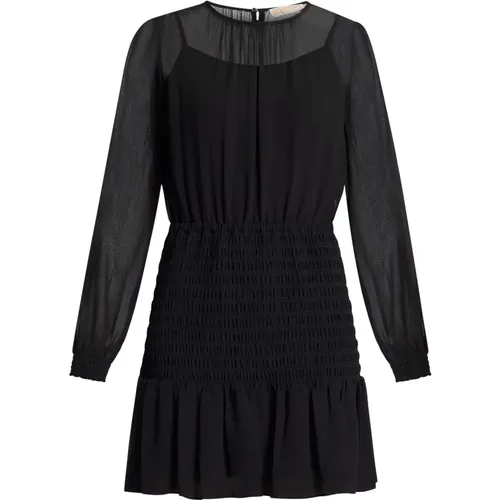 Schwarzes Smock Mini Kleid , Damen, Größe: S - Michael Kors - Modalova