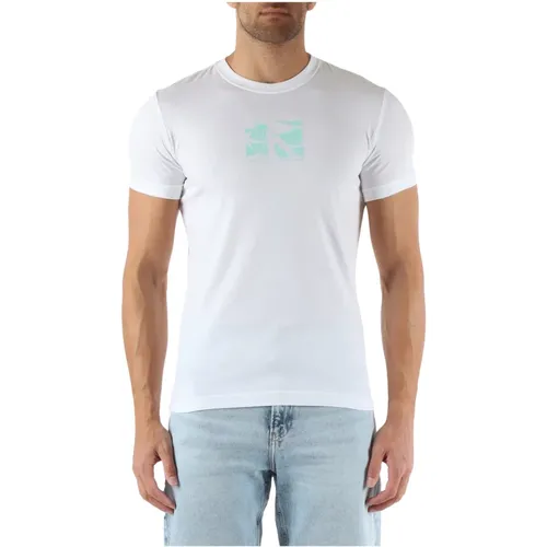 Baumwoll-T-Shirt mit Frontlogo-Druck - Calvin Klein Jeans - Modalova