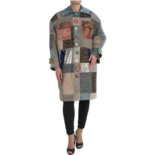 Patchwork Trench Coat Jacke - Dolce & Gabbana - Modalova