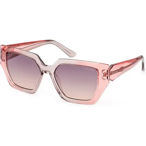 Stilvolle Rosa Violette Sonnenbrille , Damen, Größe: 53 MM - Guess - Modalova