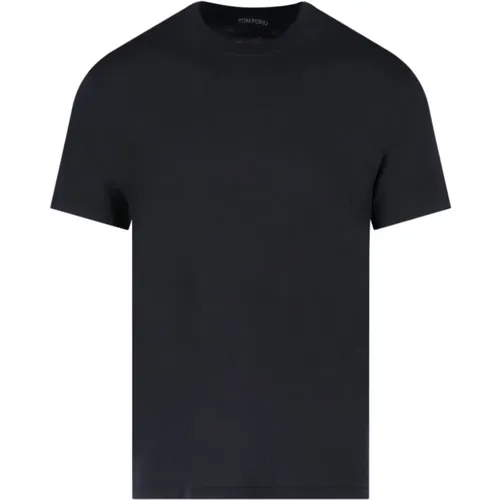 Schwarzes Basic T-Shirt für Männer , Herren, Größe: M - Tom Ford - Modalova