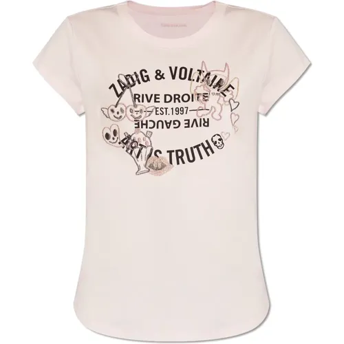 Woop Insignia T-shirt , Damen, Größe: M - Zadig & Voltaire - Modalova