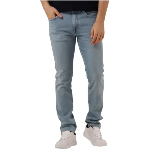 Slim Bleecker Pstr Blaue Jeans , Herren, Größe: W36 L34 - Tommy Hilfiger - Modalova