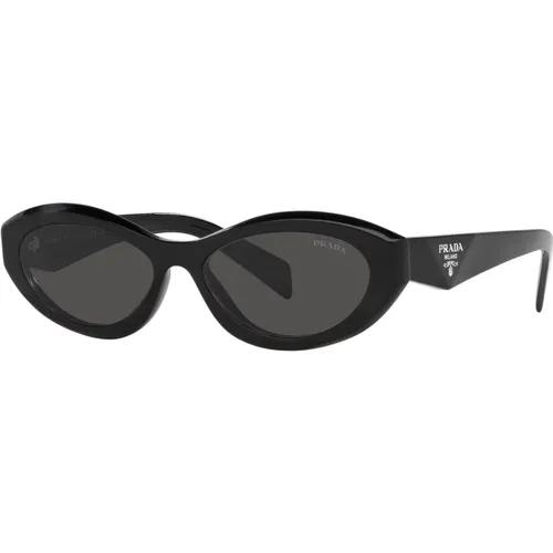 Luxus Damen Sonnenbrille, Schwarz/Dunkelgrau - Prada - Modalova