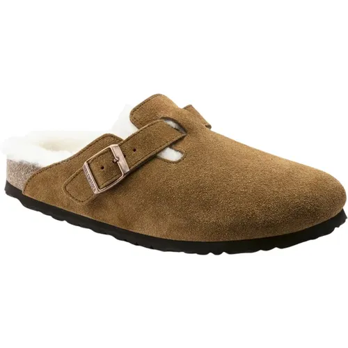 Shearling Clogs Suede Comfort , female, Sizes: 2 UK, 3 UK, 6 UK, 5 UK, 8 UK, 7 UK, 4 UK - Birkenstock - Modalova