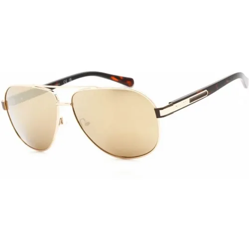 Goldene Metallsonnenbrille für Männer , Herren, Größe: ONE Size - Guess - Modalova