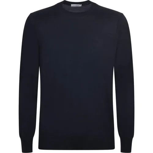 Virgin Wool Sweater, Crew Neck, Long Sleeve, Ribbed Cuffs and Hem , male, Sizes: 2XL, XL - Paolo Pecora - Modalova