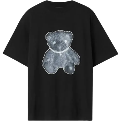 Teddybär Glow T-shirt Schwarz , Herren, Größe: L - We11Done - Modalova