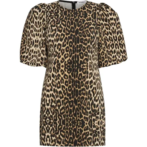 Leopard Print Puff Sleeve Dress , female, Sizes: M, XS, XL, S, L - Co'Couture - Modalova