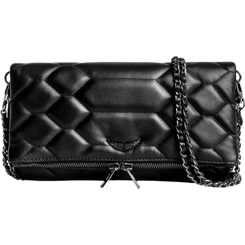 Rock Mat XL Scale Quilted Leather Handbag for Women , female, Sizes: ONE SIZE - Zadig & Voltaire - Modalova