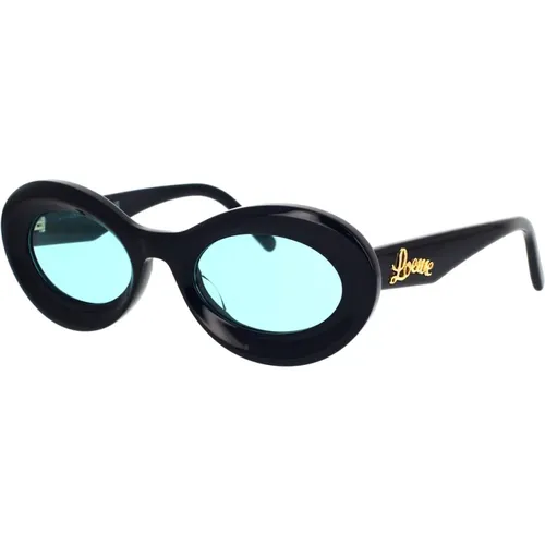 Glamouröse Paulas Ibiza Sonnenbrille,Damen Oval Acetat Sonnenbrille mit Blauen Gläsern - Loewe - Modalova