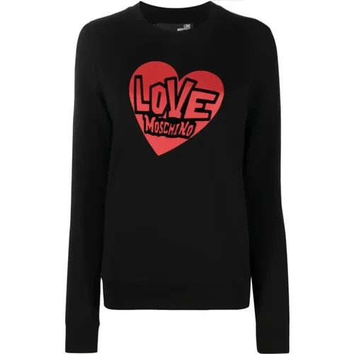 Sweatshirt , female, Sizes: 2XS - Love Moschino - Modalova