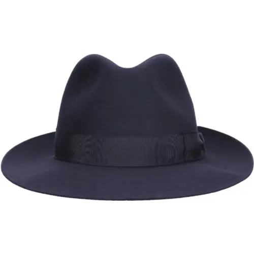 Blauer Mittelrand Alessandria Hut , Herren, Größe: 57 CM - Borsalino - Modalova