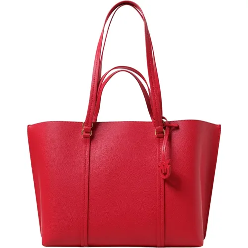 Leather Carrie Shopper Crossbody Bag , female, Sizes: ONE SIZE - pinko - Modalova