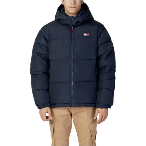 Blaue Kapuzenjacke mit Reißverschluss Herren Herbst/Winter , Herren, Größe: XL - Tommy Hilfiger - Modalova