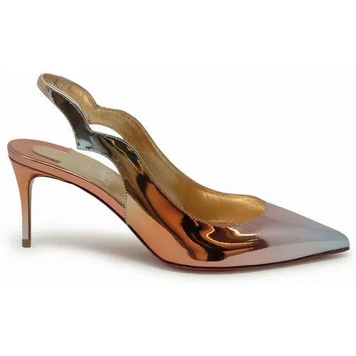 Leather Hot Chick Sling Pumps , female, Sizes: 4 UK, 7 UK, 3 1/2 UK, 6 UK, 8 UK, 4 1/2 UK, 5 1/2 UK, 5 UK - Christian Louboutin - Modalova
