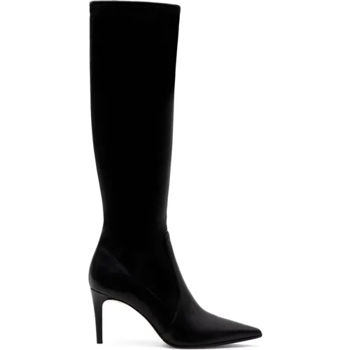 Eleganter Schwarzer Lederstiefel Carmen , Damen, Größe: 37 EU - PARALLELE - Modalova