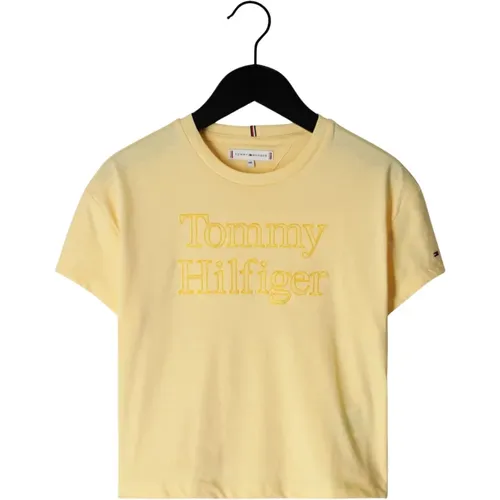 Mädchen Stitch Tee Gelbes T-Shirt,Mädchen Stitch Tee Rosa T-shirt - Tommy Hilfiger - Modalova