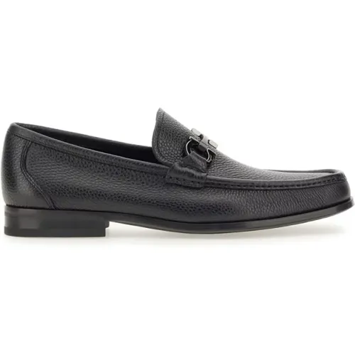 Gancini Moccasin Ornament Heel , male, Sizes: 8 UK, 6 UK, 7 UK - Salvatore Ferragamo - Modalova