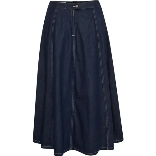 Classic Denim A-Line Skirt , female, Sizes: M, XL, XS, 2XL, L, S - My Essential Wardrobe - Modalova