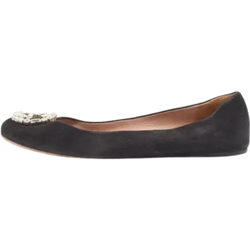 Pre-owned Suede flats , female, Sizes: 5 1/2 UK - Gucci Vintage - Modalova