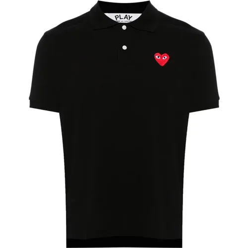 Heart Patch Polo Shirt , female, Sizes: M, L, S, XL - Comme des Garçons - Modalova