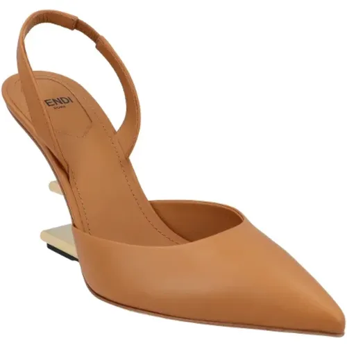 Leather heels , female, Sizes: 3 1/2 UK - Fendi - Modalova