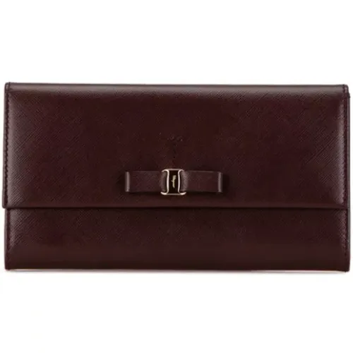 Pre-owned Leather wallets , female, Sizes: ONE SIZE - Salvatore Ferragamo Pre-owned - Modalova