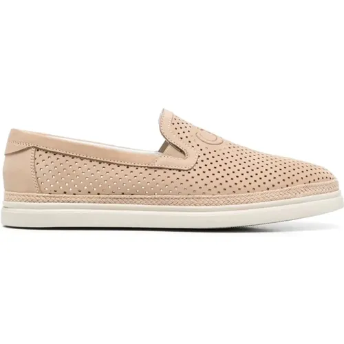 Braune Nabuk Slip-On Loafers - Casadei - Modalova