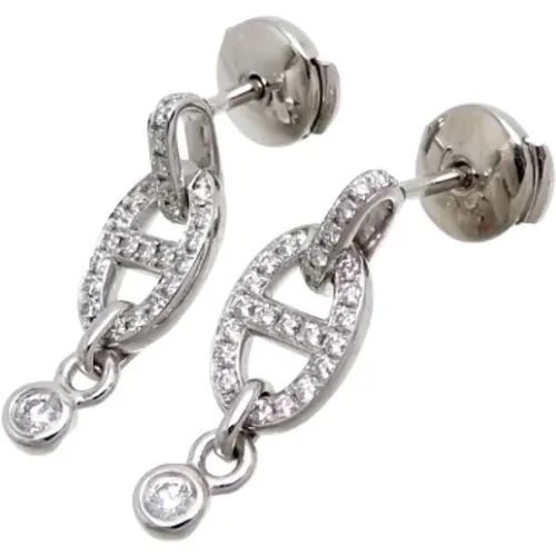 Pre-owned Metal earrings , female, Sizes: ONE SIZE - Hermès Vintage - Modalova
