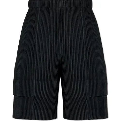 Pleated shorts by Plisse , male, Sizes: L - Issey Miyake - Modalova