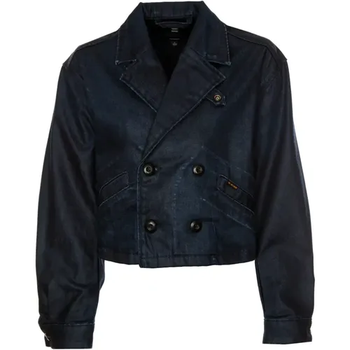 Cropped Peacoat Jacket , Herren, Größe: L - G-Star - Modalova