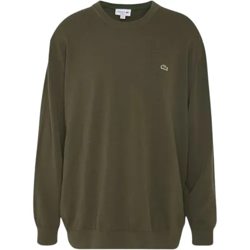 Cotton Round Neck Sweater , male, Sizes: S - Lacoste - Modalova