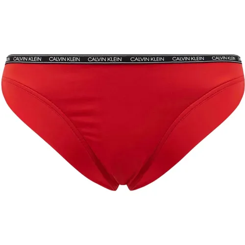 Brasilianischer Badeanzug Rustikales Rot , Damen, Größe: M - Calvin Klein - Modalova