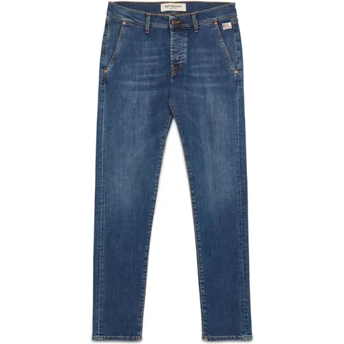 Blaue Slim Fit Denim Jeans , Herren, Größe: W30 - Roy Roger's - Modalova