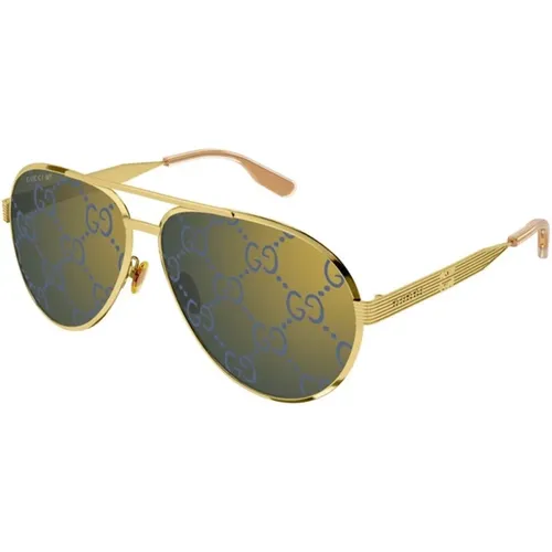 Gold Blaue Sonnenbrille Gg1513S Stil - Gucci - Modalova