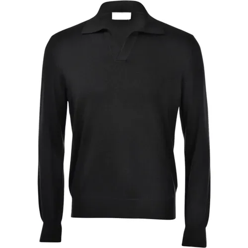 Athleisure Merinowollpullover Schwarz , Herren, Größe: XL - Paolo Fiorillo Capri - Modalova