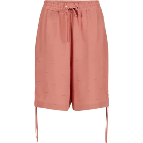 Logo Bermuda Shorts mit Drapiertem Schnitt - Iceberg - Modalova